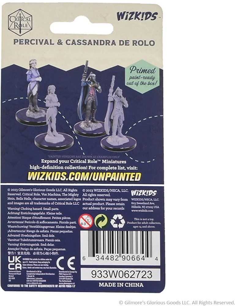 Wiz Kids LLC Critical Role Percival ; Cassandra De Rolo Unpainted Miniatures for Tabletop Gaming