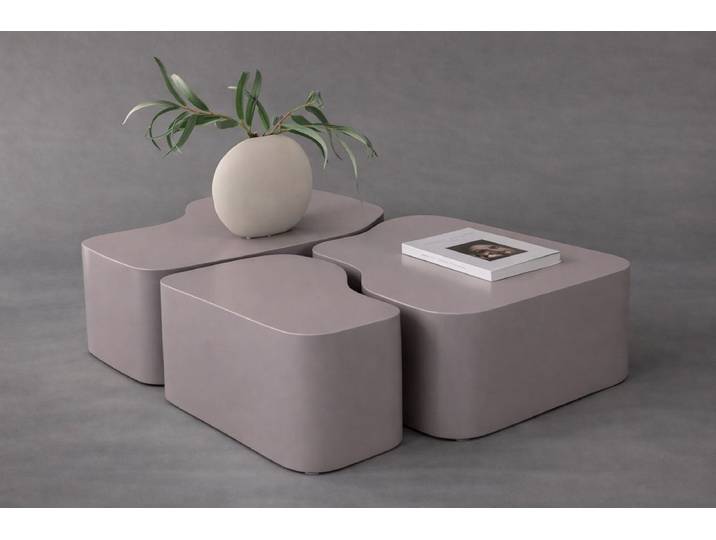 Couchtisch Estaro - 3 teiliges Set in Braun - Braun - Luxusbetten24