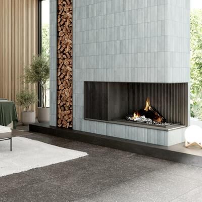 "Merola Tile Atlas Brick Grey 2-3/8"" x 9-3/4"" Porcelain Floor and Wall Tile"
