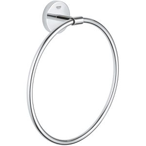 GROHE Handtuchhalter Bau Cosmopolitan 40460001, silber, zur Wandmontage, verchromtes Metall, Länge 20 cm