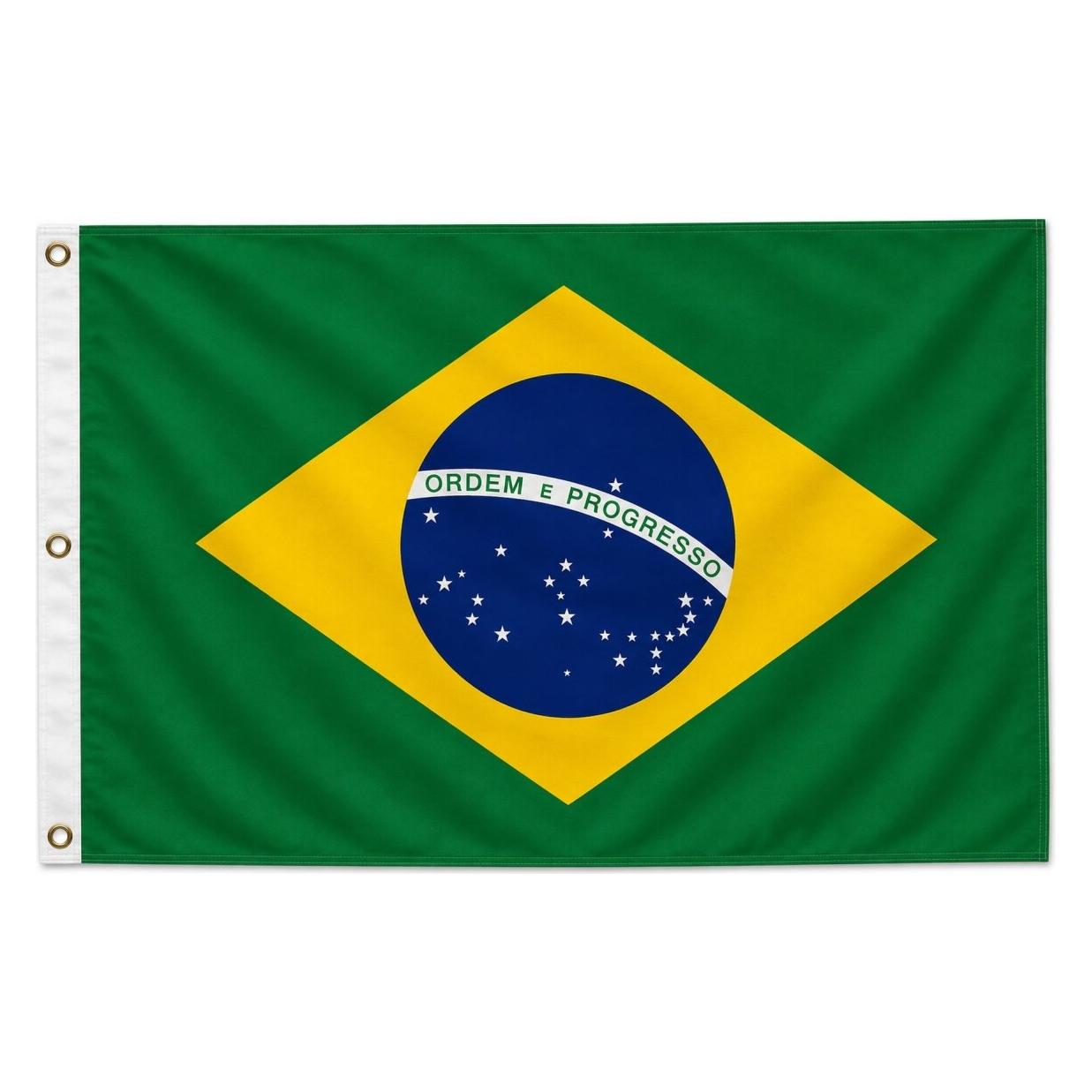 trends4cents Flagge Brasilien 90 x 150 cm Fahne mit 2 Ösen 100g/m² Stoffgewicht Hissflagge f. Mast (90 x 150 cm) (32205756)
