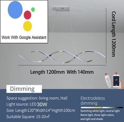 Uplift Picks Modern LED Chandelier Linear Dining Room Pendant Light Minimalist Ceiling Lighting c