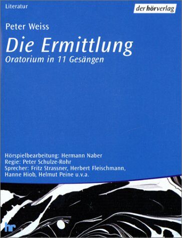 Peter Weiss - Die Ermittlung, 2 Cassetten - Preis vom 30.09.2026 09:01:18 h