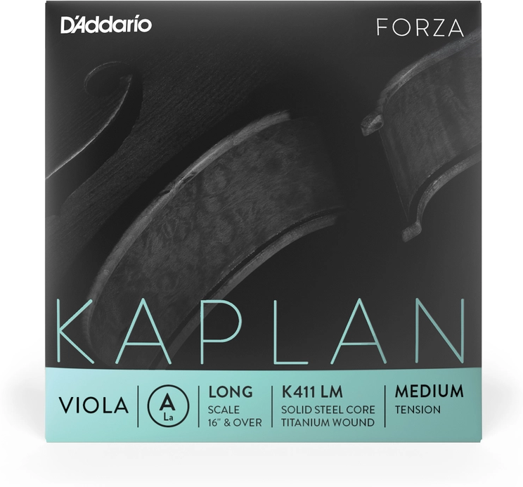 Daddario K411 LM Kaplan Forza Viola Single 'A' String Long Scale Medium Tension