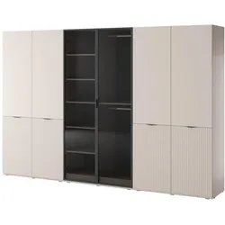 DREHTÜRENSCHRANK ATELIO 303/200/51 cm Modern Kleiderschrank 6-türig Kaschmir