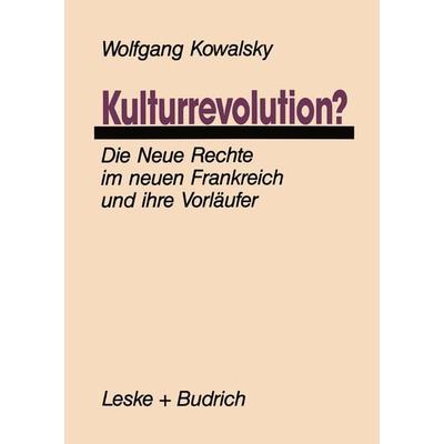 Kulturrevolution?, Taschenbuch von Wolfgang Kowalsky, VS Verlag für Sozialwissenschaften, 978-3-8100-0914-2