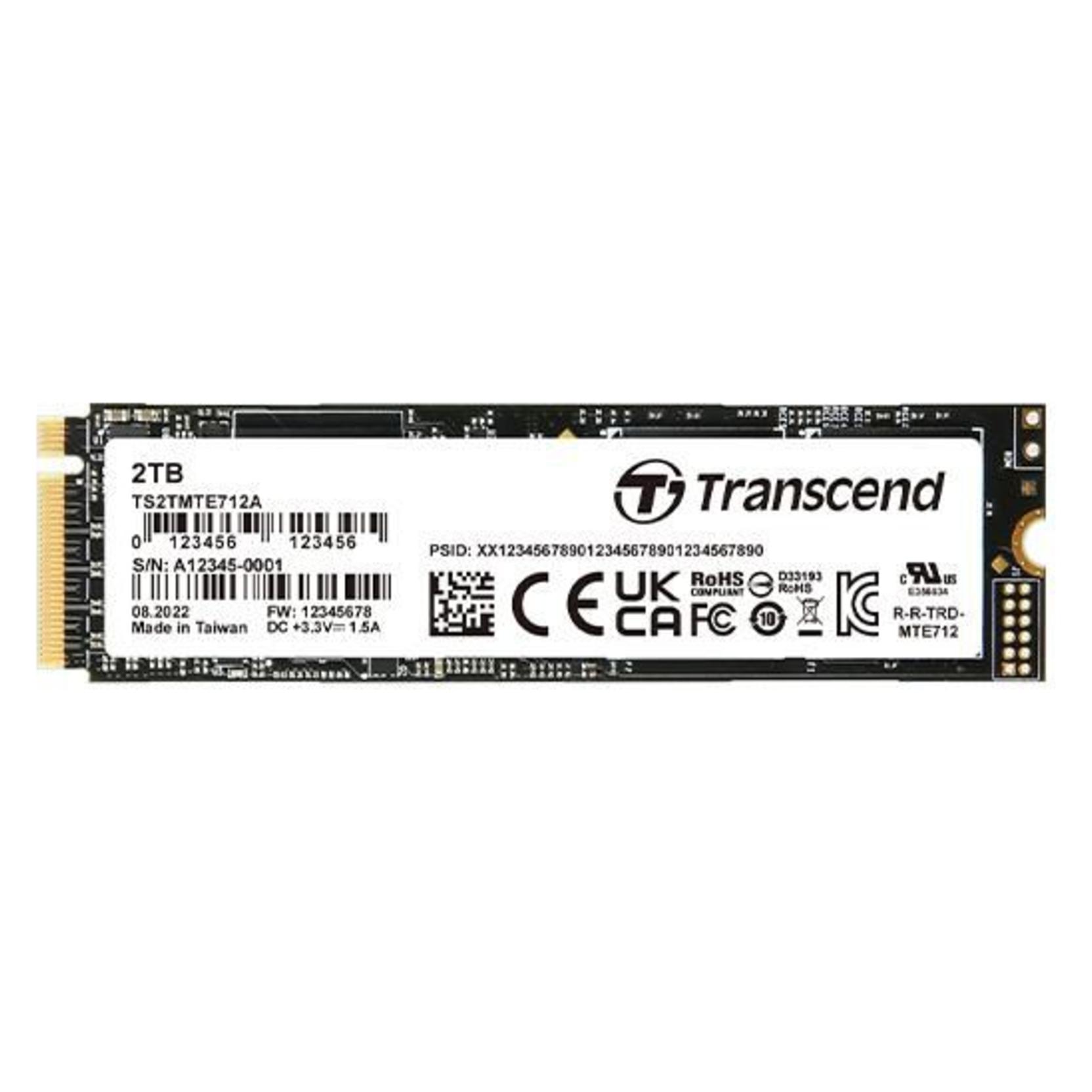 Transcend 256GB M.2 2280 PCIe Gen4x4 NVMe 3D TLC B (256 GB, M.2, M.2 2280) (TS256GMTE712A)