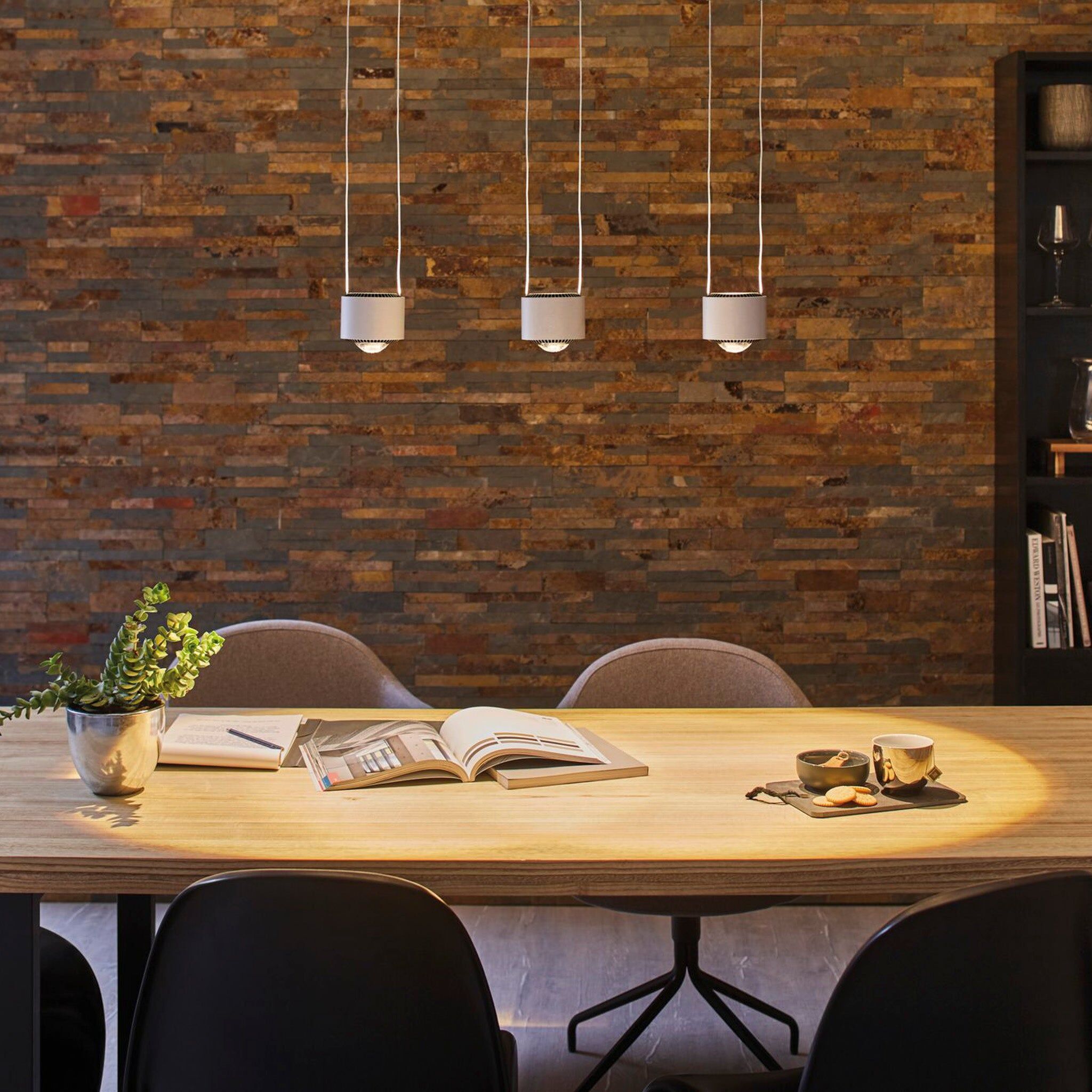 Paulmann - Aldan 28W LED Dimmable 3 Lamp Pendant Light in Brushed Aluminium