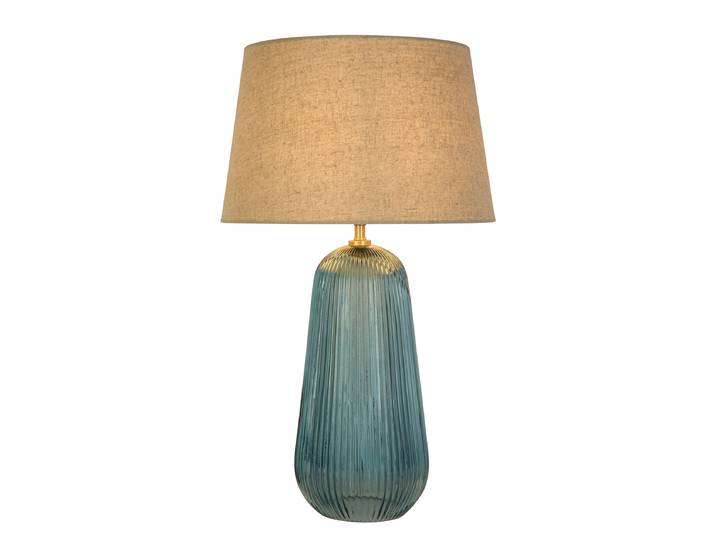 Lampe de table Cameo 20 x 37 x 20cm Bleu Lin E27