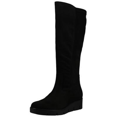 Stiefel GABOR "Gabor Stiefel Veloursleder/Textil", Damen, Gr. 40, Textil, schwarz, Textil, Veloursleder, Schuhe Stiefel