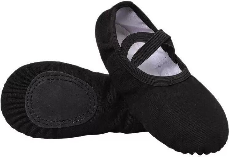 INF Ballettschuhe mit weicher Sohle - Tanzschuhe für Training und Aufführung Schwarz 39