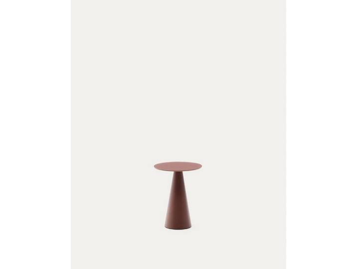 Natur24 Beistelltisch Wilshire Beistelltisch 30 x 30 x 35 cm Stahl Milchglas Terrakottta