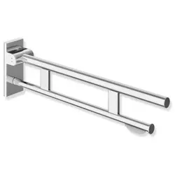 Hewi System 900 Stützklappgriff 900.50.10940 Ausladung 900 mm, Edelstahl verchromt, WC-Papierhalter