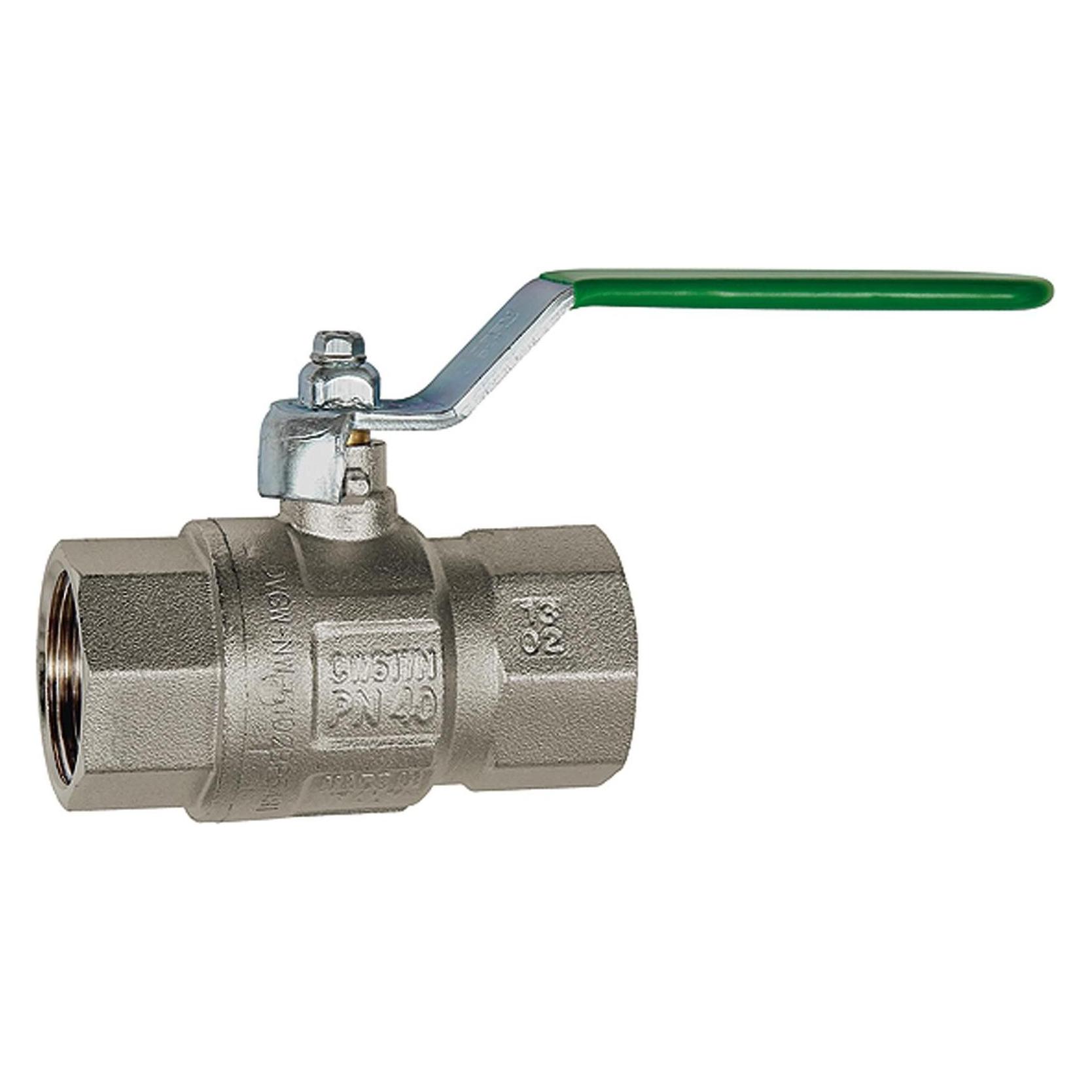 Riegler Trinkwasser-Kugelhahn, Handhebel, IG/IG, MS verchromt, Rp 1 1/2 (3350.707)