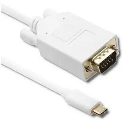 Qoltec Kabel USB 3.1 typ C męski/ VGA męski FULL HD Alternate mode 1m (1 m, USB 3.2 Gen 2), USB Kabel