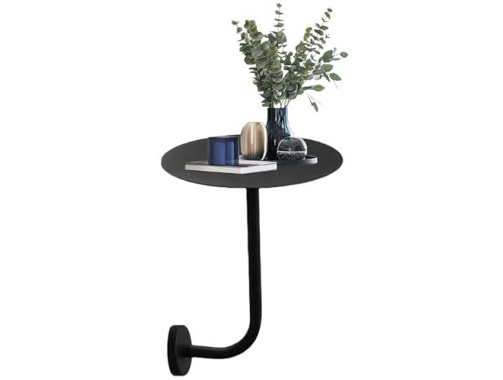 Drsyffsup Runde Bartischmöbel aus Eisen, an der Wand montierte Couchtische, Theken-Bistro-Pub-Tische im Industriestil für Café-Küche-Bistro-Freizeitbereich, Höhe 45 cm, Schwarz (Size : 40x40x45cm)