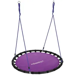 Relaxdays Nestschaukel 120cm Lila,Schwarz