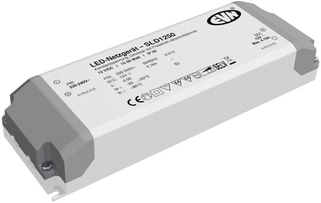 EVN Lichttechnik Alimentation LED 12V/DC 15-50W IP20 SLD1250 ; evn_lichttechnik (SLD1250)