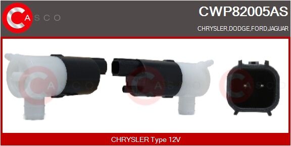Casco Waschwasserpumpe, Scheibenreinigung Cwp82005as Für Ford Chrysler Jaguar