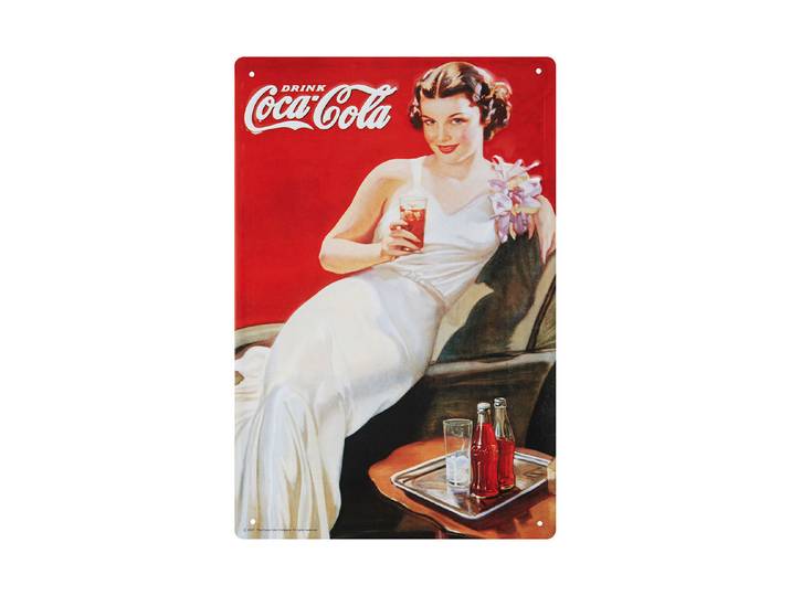 Münder Email Schild Drink Coca Cola 30 × 20 cm