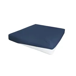 Jersey-Elastan Boxspringlaken   , blau , Maße (cm): B: 190 H: 28