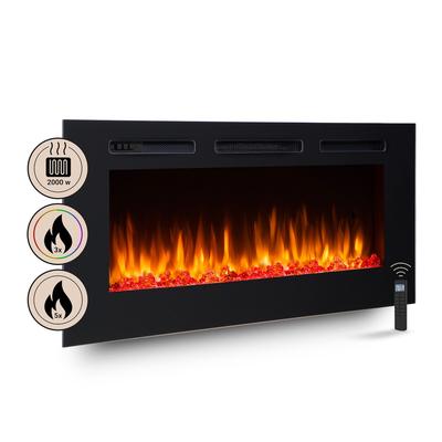 Elektrokamin Einbaukamin BALDERIA Fiamma 48 – Heizung bis 2000 W, schwarz