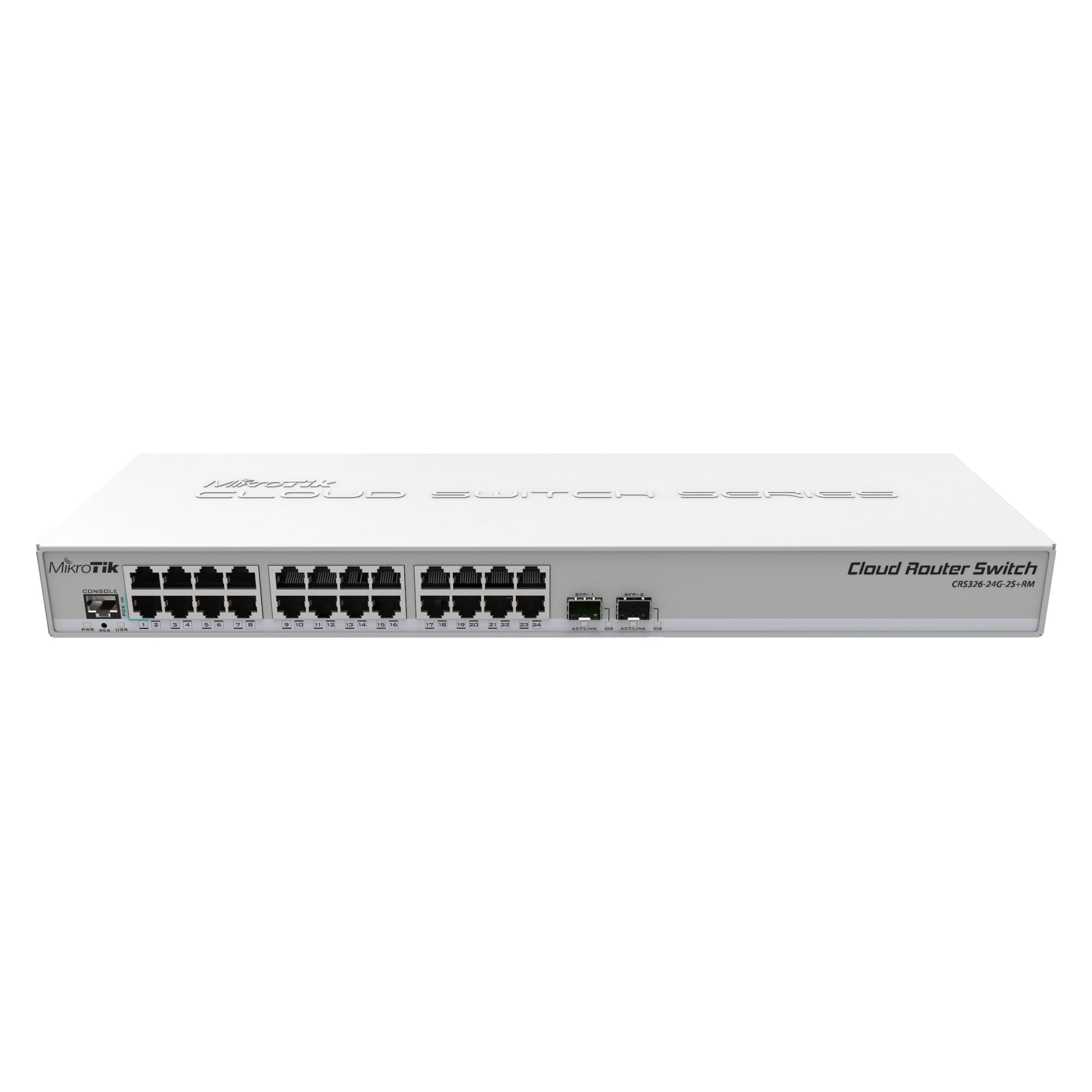 MikroTik CRS326-24G-2S+RM: L3 Smart Switch (24 Ports) (CRS326-24G-2S+RM)