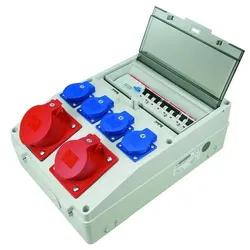 PROTEC Wandverteiler PWV4u2 4fach 2fach CEE m. Sicherung