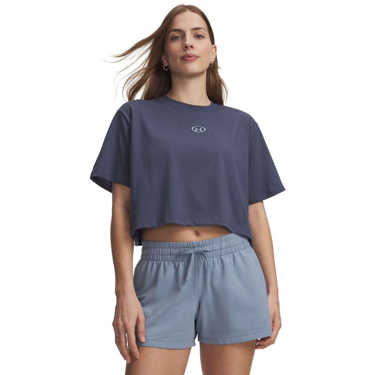 Under Armour W Center LT SS gray blue wind (044) L 6015217-044-LG