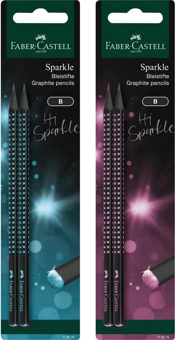 Faber-Castell Bleistiftset Sparkle Midnight BK 2BS