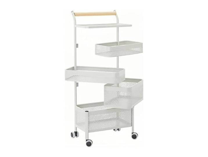 Rv2sGf3kH Küchenwagen Mobiler Mehrzweckwagen for Snacks und Gemüse, freistehendes Rollregal(Klein)