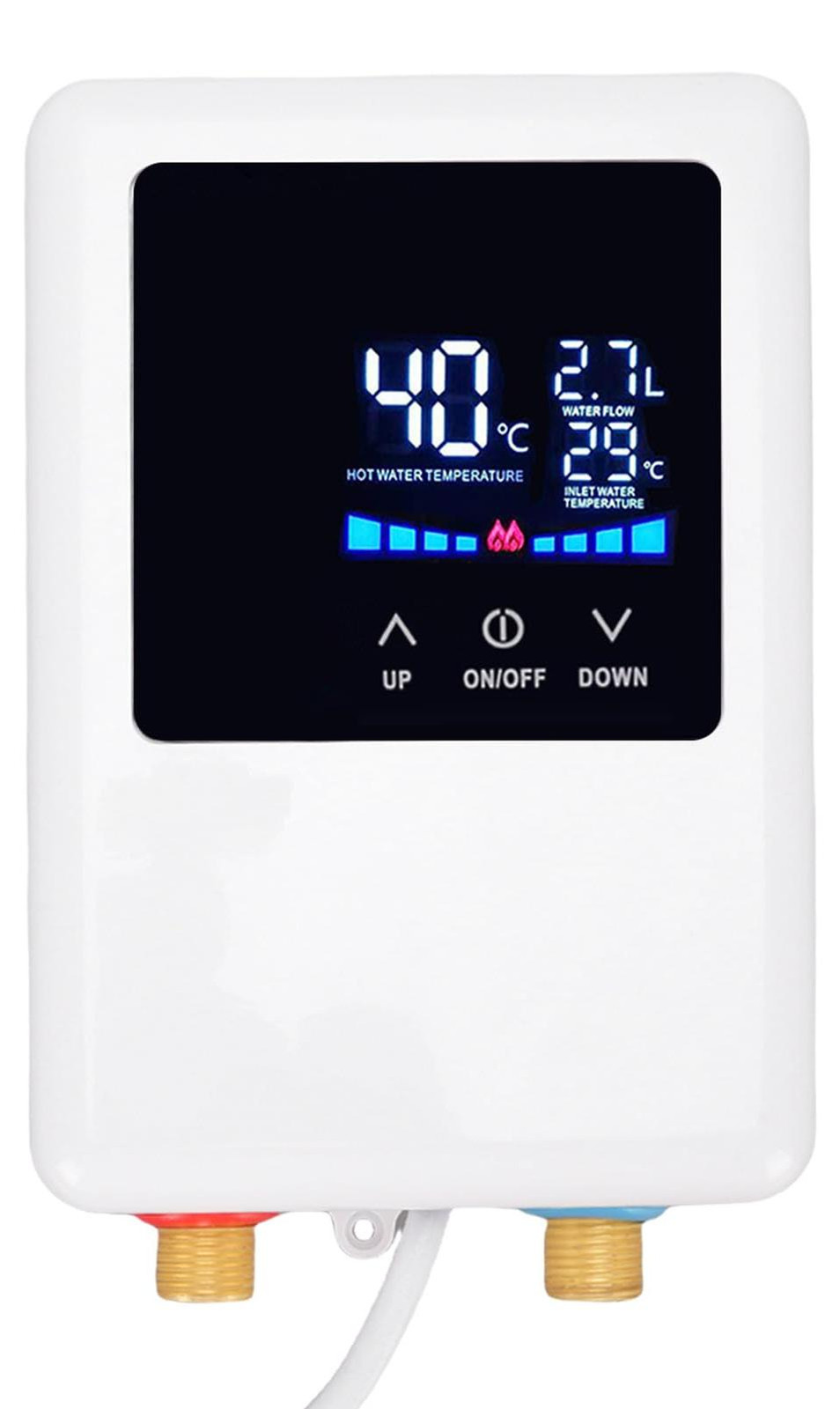 Dripio Doorstroomverwarmer met LCD-display, 3000W, IPX4-bescherming