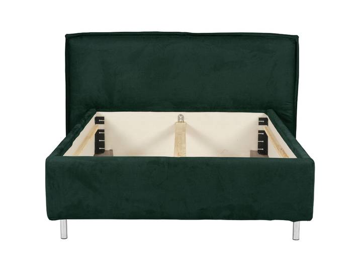 Bett Bow smaragd Stoff 160 x 220 cm - Bett