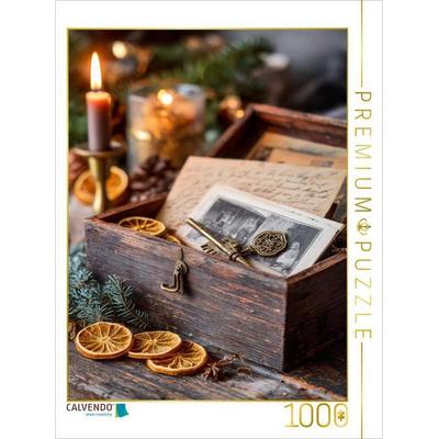 CALVENDO Puzzle In jedem Funken Kerzenlicht liegt ein Wunder und im Duft alter Briefe ein Hauch von Weihnachten | 1000 Teile Lege-Größe 64x48cm