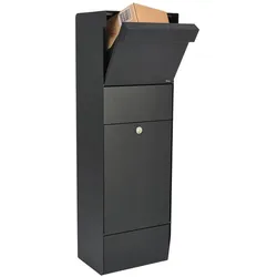 Allux, Briefkasten, pakkepostkasse Grundform Parcel sort (29 x 13.50 x 37.50 cm)