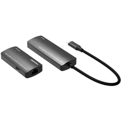 MicroConnect USB-C to HDMI Extender via (0.20 m), Videokabel, Silber
