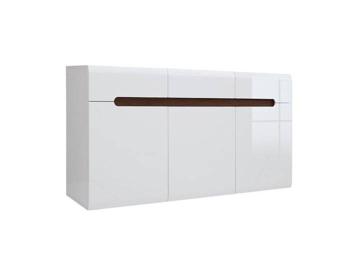 Petits-meubles Sideboard Darrel Weiß, Holzwerkstoff, 3 Schubladen, 150x84x41 cm, Kleinmöbel, Kommoden, Sideboards
