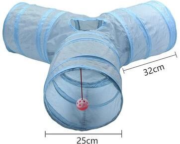 Uplift Essentials 3 Way Foldable Interactive Pet Tunnel y Shape