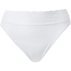CALIDA Damen Slip - Iconics, Jazzpant, Spitze, Baumwolle Weiß / XS (36/38)
