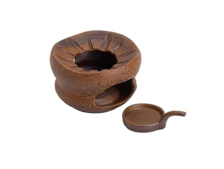 Stövchen Candle Tea Warmer Stove Leaf Roasting Rack Heating Base with Flavoring Rack for Tea and Essential Oil Use