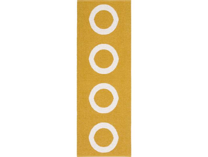 HORREDSMATTAN Outdoor-Teppich Circus senfgelb Symmetrie Mischgewebe 70 x 50 cm