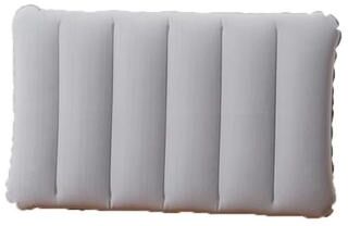 Inspired Finds FlexRest Inflatable Folding Travel Pillow Portable Nap, Waist Or Backrest Cushion For Adults grey