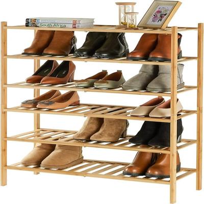 No "6-Tier Bamboo Shoe Rack - 11.02""D x 26.89""W x 36.54""H"