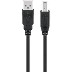 USB 2.0 Hi-Speed Kabel A Stecker  B Stecker schwarz - Länge: 0,25 m