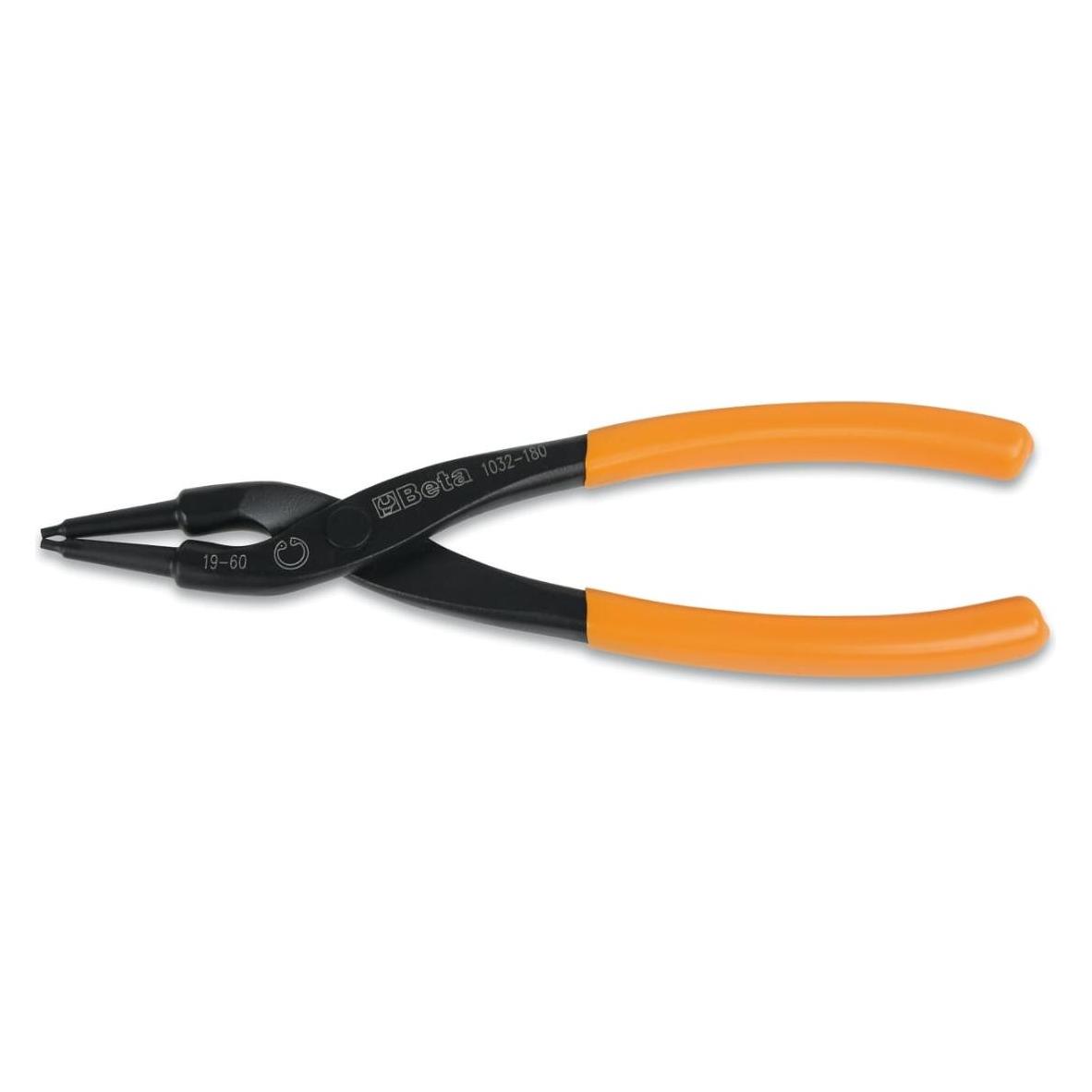 BETA 1032 225 Pinze a becchi diritti per anelli elastici di sicurezza, per fori manici ricoperti i (225 mm) (24908807)