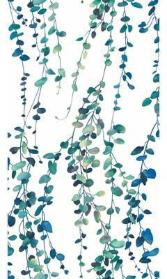 RoomMates Blue & Green Hanging Watercolor Vines Peel and Stick Wallpaper