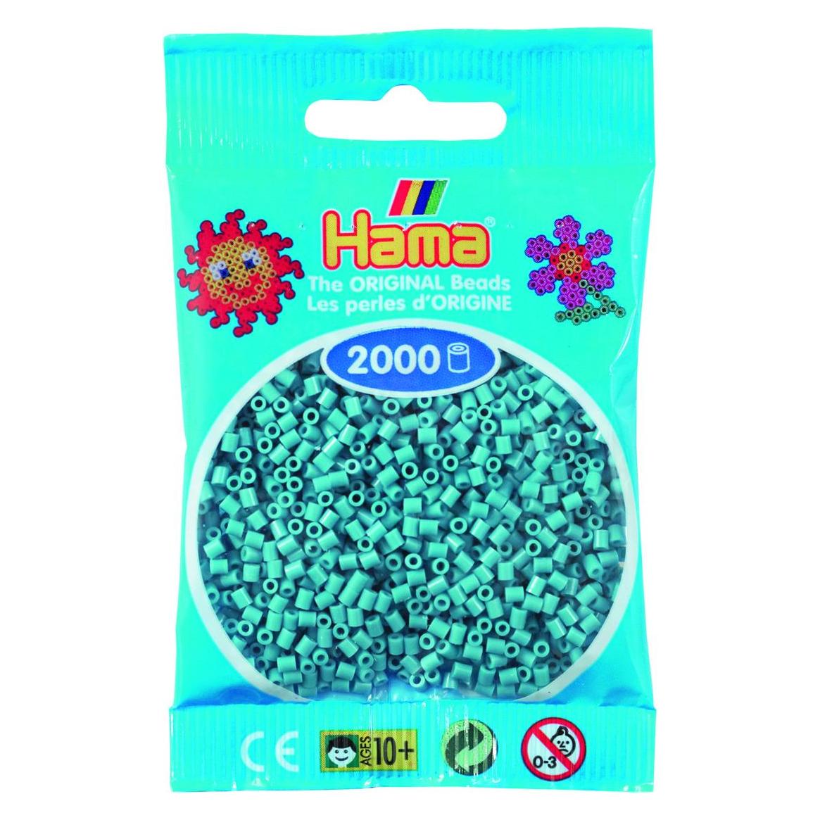 Hama mini perler 2000stk turkis (385031)