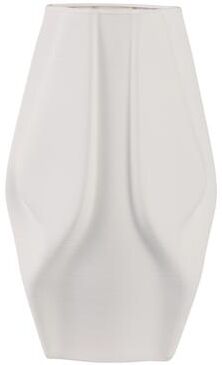 Sagebrook Home Modern Porcelain Vase with Sculpted Geometric Design Decorative Accent