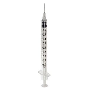BD Spritzen Plastipak Sub-Q, steril, 1ml, 3-teilig, mit 0,45x12,7mm Kanüle, Einweg, 100Stück