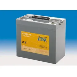 CTM Blei-Gel Batterie CTC 55-12 Gewinde wartungsfrei, Spannung 12 V, Kapazität C5 49,7 Ah